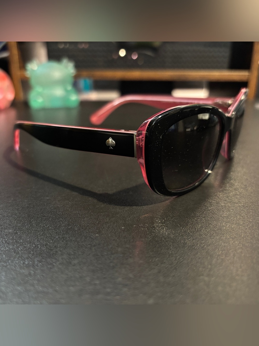 kate spade Black and Pink Gradient Oversized Square Sunglasses - Picture 8 of 11